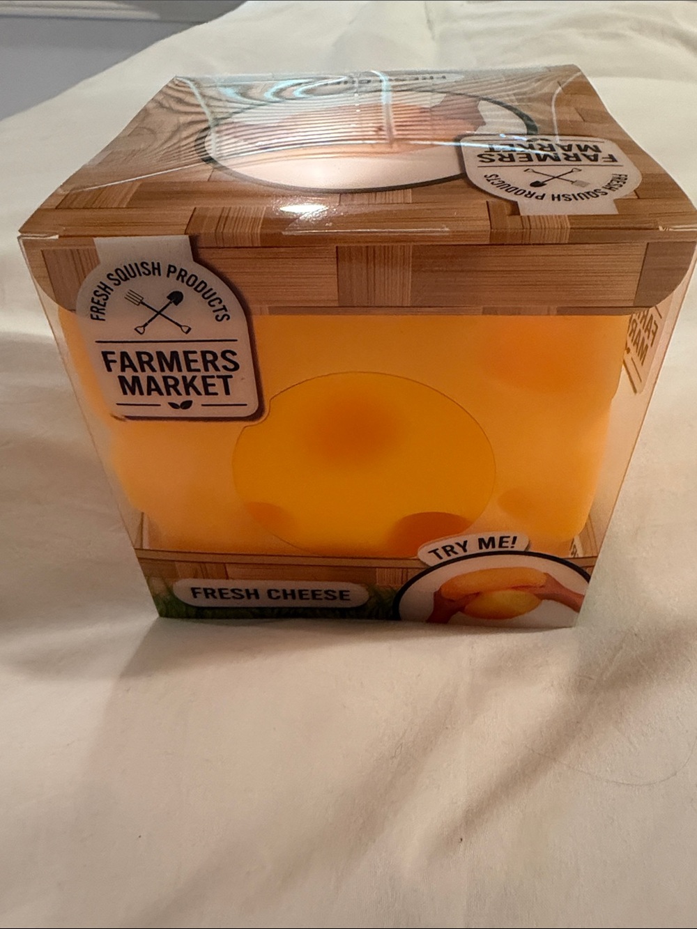 Rare Fresh Cheese Squishy Toy  - Yellow